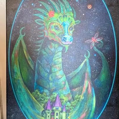 Cosmos Dragon Painting By Sue Crawford