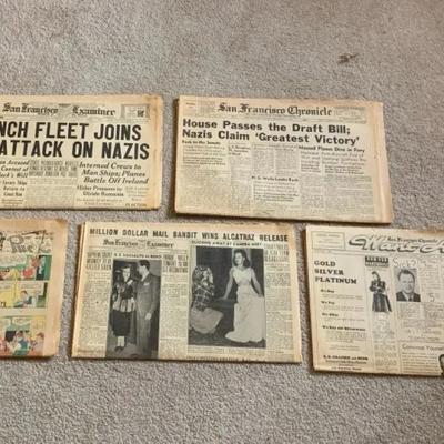 1940s San Francisco Newspaper