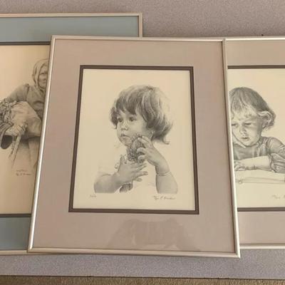 3 Framed, Signed/Nbrd E. Fincher Artworks
