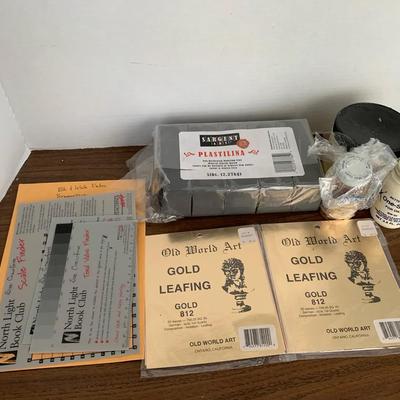 Platilina Modeling Clay, Gold Leafing, And Misc Art Oils And Mediums 