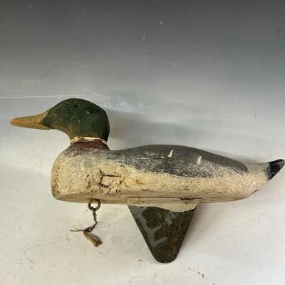 Vintage / Antique Carved And Painted Wood Mallard Duck Decoy
