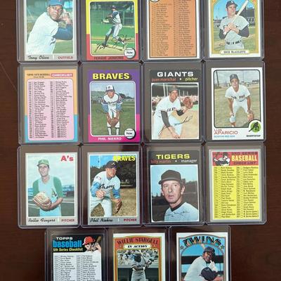 Vintage Topps Baseball Cards. Willie Stargell, Tony Oliva, Billy Martin, and More