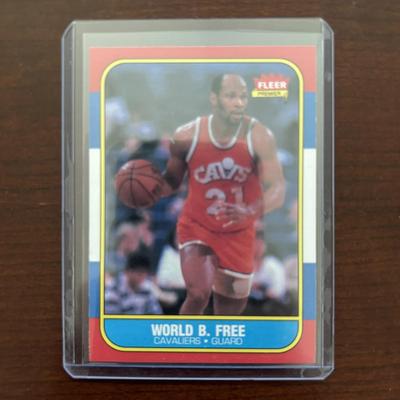 1986 Fleer Basketball Card. World B. Free - Cleveland Cavaliers. Card #35
