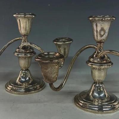 Fisher Sterling Silver Weighted Candelabra