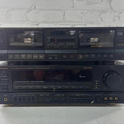 Optimus STAV-3250 Receiver & Optimus SCT-37 Dual Cassette Player