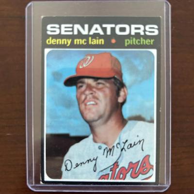 1971 Topps Baseball Card. Denny McLain - Washington Senators. High Number Card #750