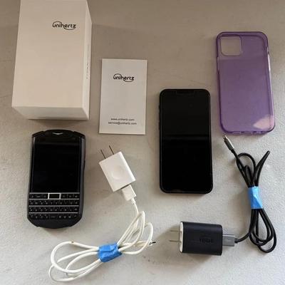 Used Cell Phones (2) With UniHertz Titan Pocket & Apple iPhone 12