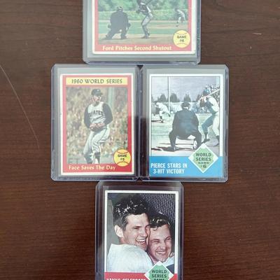 1961 & 1963 Topps Baseball Cards. World Series Highlights