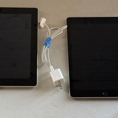 Pair (2) Used Apple iPads, 64GB iPad 2 (Model A1395) and 6th Gen (Model A1893)