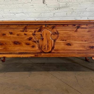 Lane Queen Anne Style Pine Locking Cedar Chest
