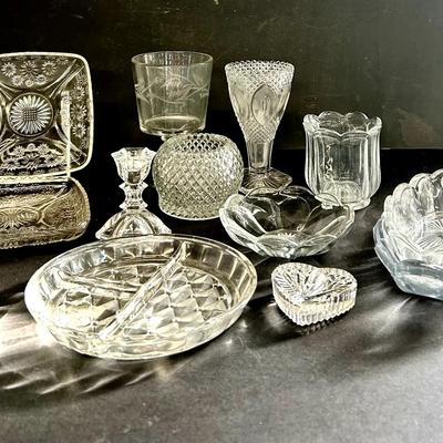 Huge Lot: EAPG Spooners, Condiment Trays, Dishes And More