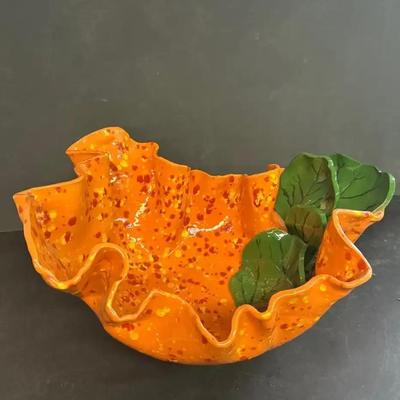 A Vegetable Inspired Art Pottery Centerpiece Bowl