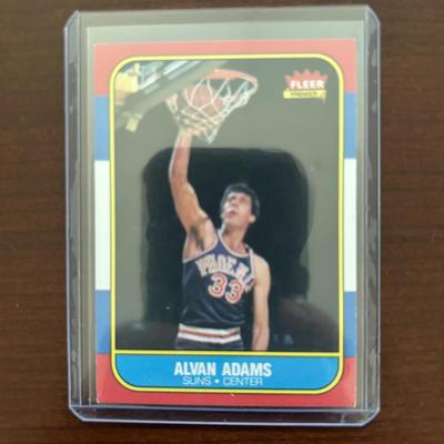 1986 Fleer Basketball Card. Alvan Adams - Phoenix Suns. Card #2
