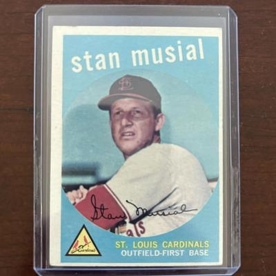 1959 Topps Baseball Card. Stan Musial Card #150
