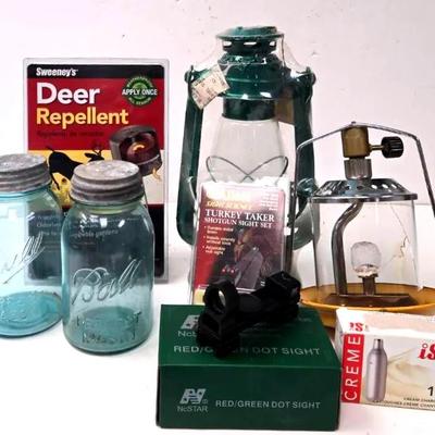 "Ball" Quart Jars and Hunting Supplies