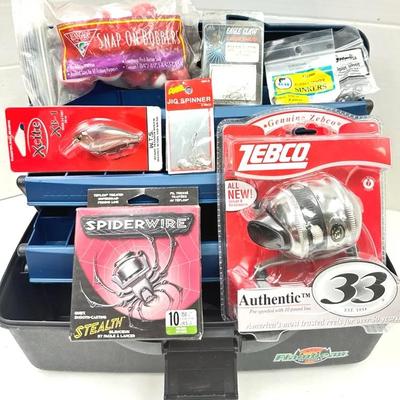 "Zebco" 33 Reel, "SpiderWire," and Tackle Kit