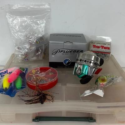 Vintage Tackle Box with Gear