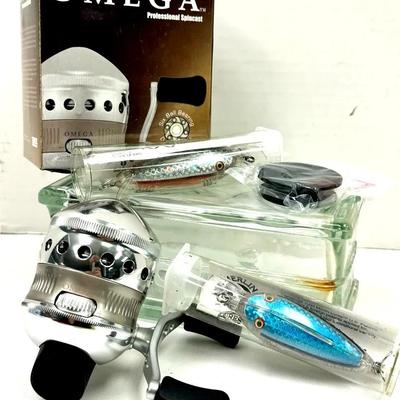 "Zebco" Omega and Two "Merlin" Lures