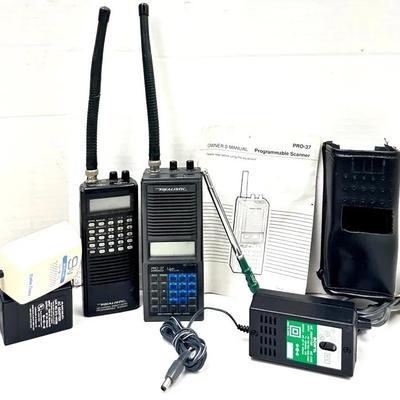 Realistic Handheld Radio Scanner Duo with Manual, Chargers and Case
