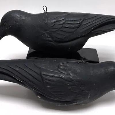 Vintage Balsa Wood Crow Decoys #3