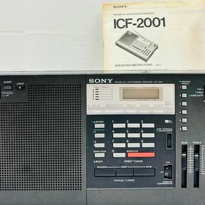 "Sony" ICF-2001 Shortwave World Band Receiver Radio