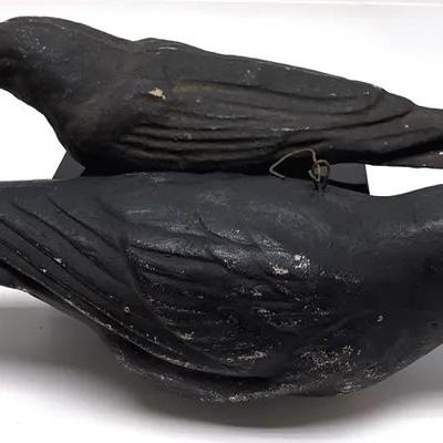 Vintage Balsa Wood Crow Decoys #2