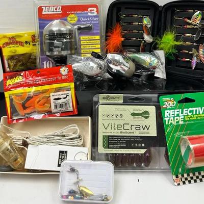 Multi-Species Fishing Tackle- Zebco Reel, Lures, Soft Plastics and More