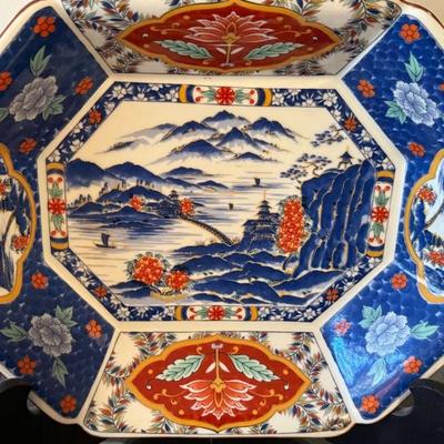 Imari Porcelain Octagonal Serving Bowl 