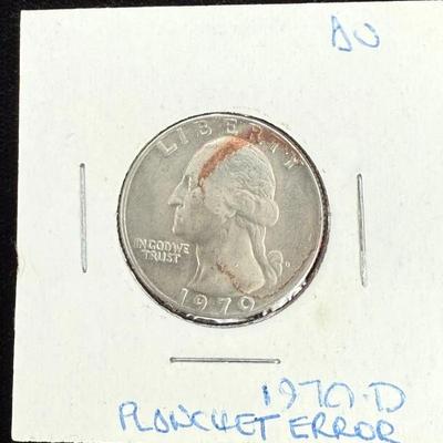 1970d quarter with planchet error