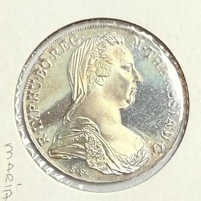 Austrian maria theresa silver thaler coin