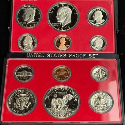 Five us proof set 1974 to 1978