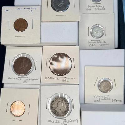 1910 jamaican half penny other vintage coins