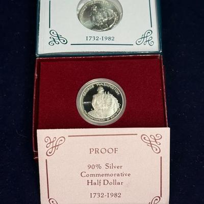George washington silver commemorative half dollars