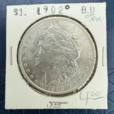 1902 o morgan silver dollar
