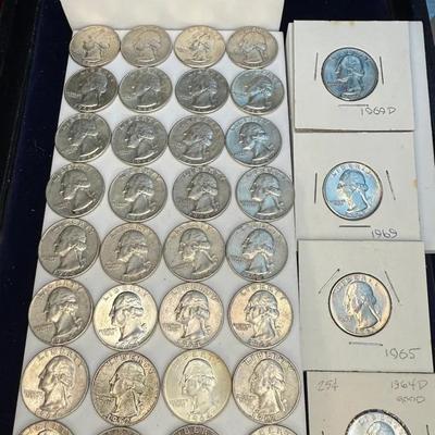 1960s us quarters various dates
