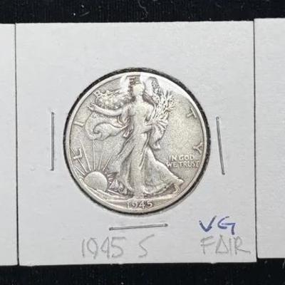 Walking liberty half dollars 1940s