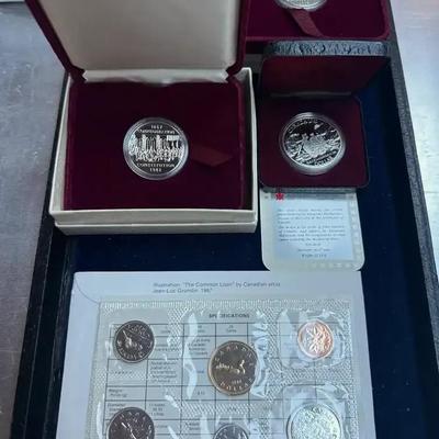 1980s canadian uncirculated set and commemoratives