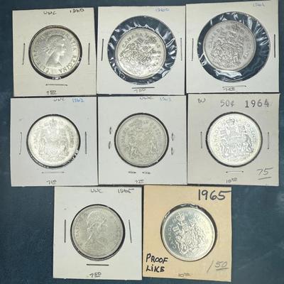 Canadian half dollars 1960s