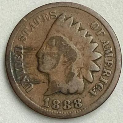 1888 indian head cent coin