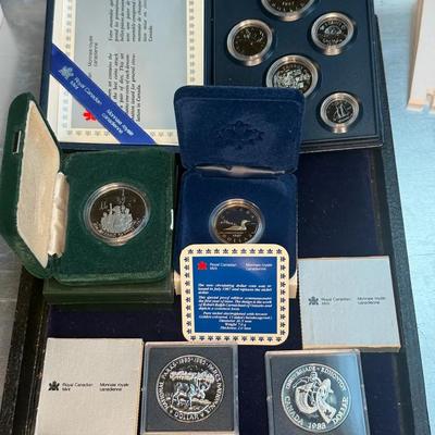 Rcm specimen set and other dollar coins