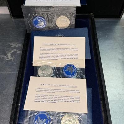 Eisenhower uncirculated dollars 1971 1972 & 1973