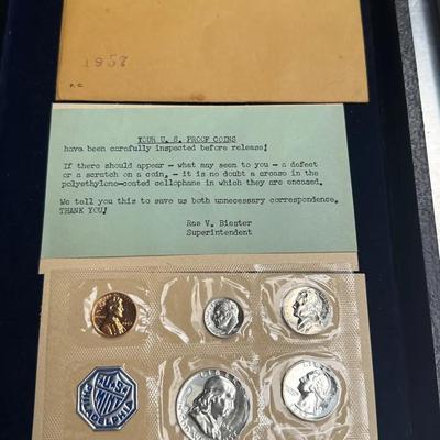 1957 us mint proof coin set