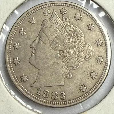 1883 united states liberty head v" nickel