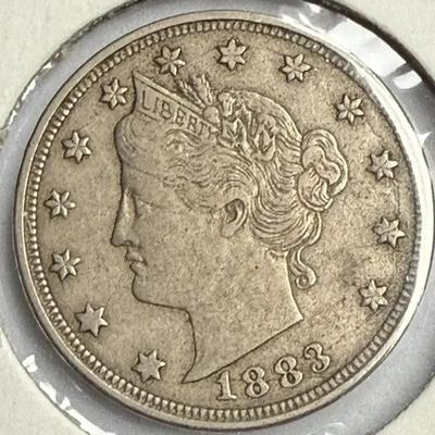 1883 us liberty head v nickel no cents