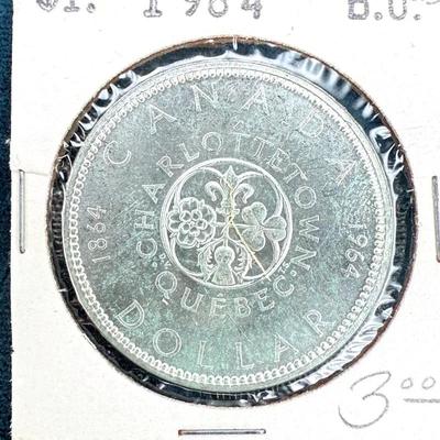 1964 canadian silver dollar commemorative issue coin