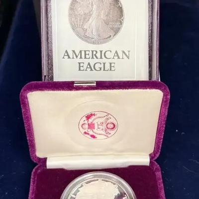 American eagle 1 ounce proof silver bouillon coin