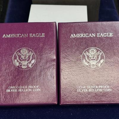 1988 1989 one ounce proof silver coin