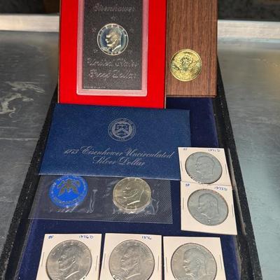 Eisenhower dollars proof uncirculated, and others
