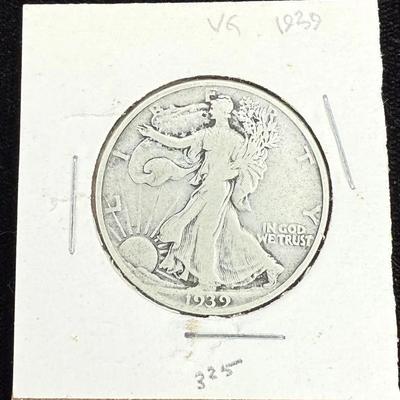 1939 walking liberty half dollar