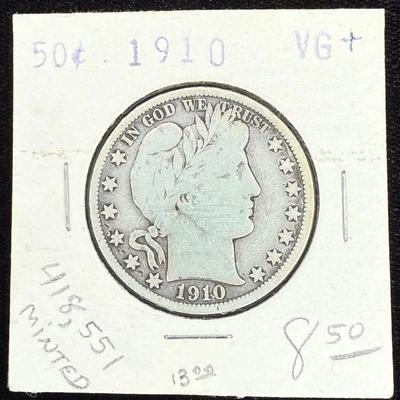 1910s barber half dollar